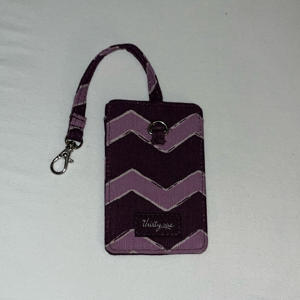 Plum Chevron badge buddy